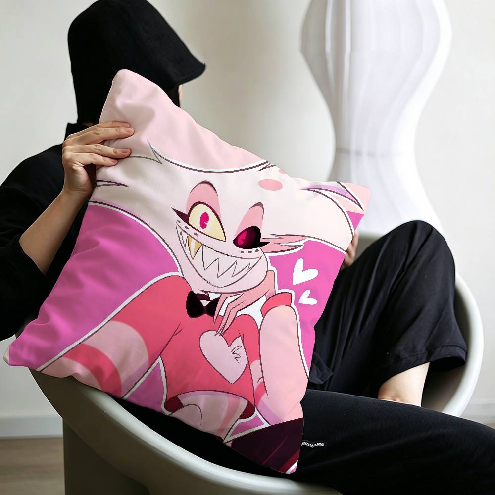 Anime Hhazbin Hhotel Angel Dust Cushion Cover Inches Farmhouse Decor Home Throw Pillow Covers for Couch Decorations