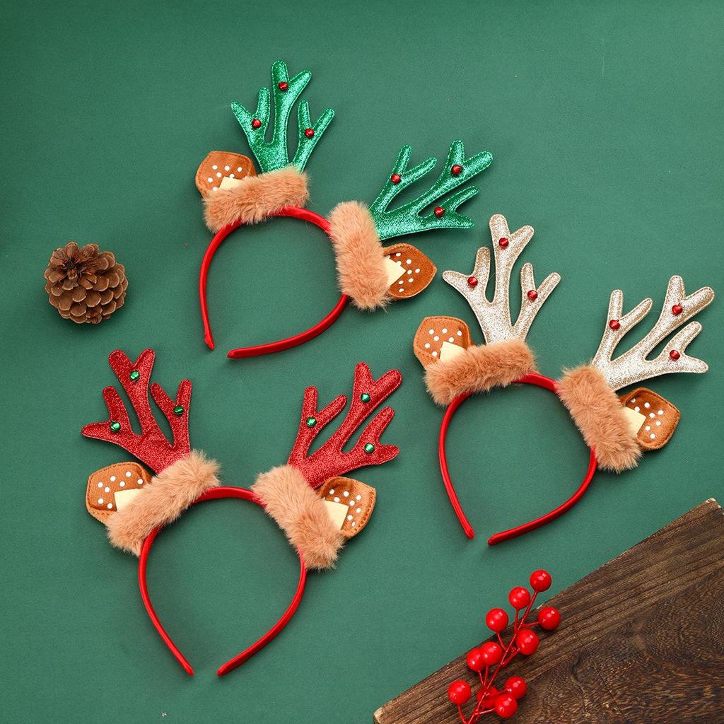 Christmas Antlers Bells Headband for Kids - Party & Gift Decoration Supplies