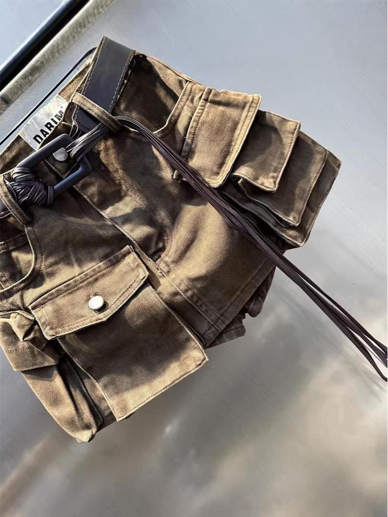 Trendy Multi-Pocket High-End Denim Midi Skirt for Women - Spring/Autumn 2026