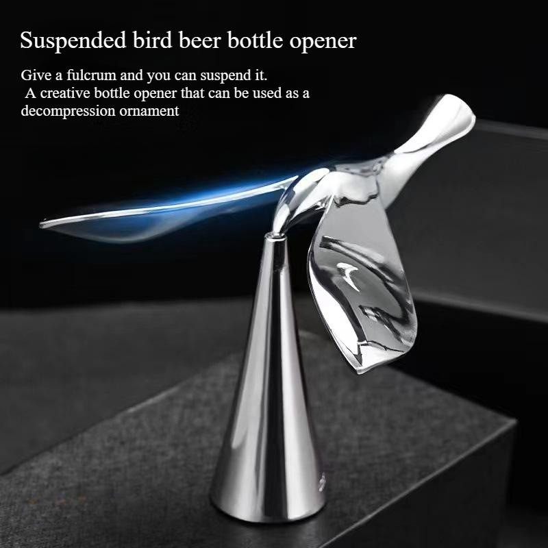 

Bird Bottle Opener Beer Tumbler Suspension Bottle Opener Balance Eagle Bird Metal Decompression Creative Ornament Gift