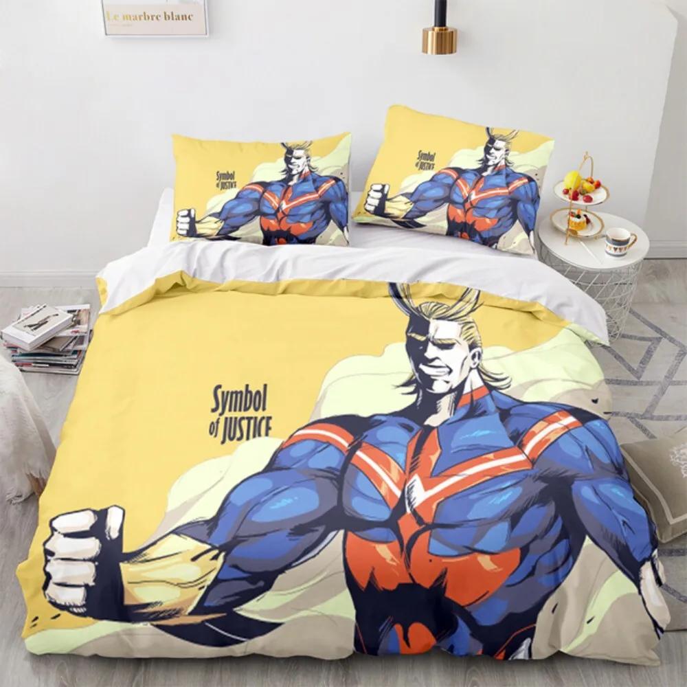 NEW My Hero Academia Anime Duvet Cover Set with Pillow Covers Polyester Teens Kids Bedding Set Full Queen King Size Bed Linen