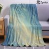 Blue Gold Marble Lightweight Microfiber Soft Christmas Fleece Blanket Warm Cozy Throw for Bed Sofa Office Travel All Season