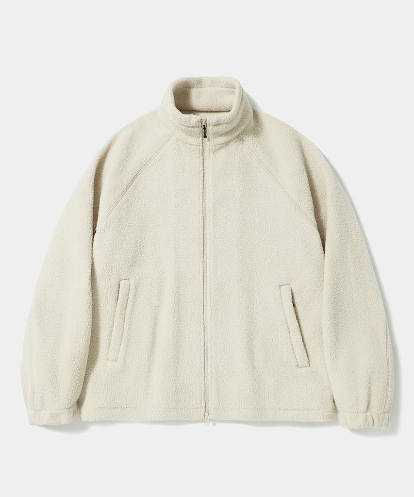 Columbia University Panel Raglan Polar Fleece Zip-Up Jacket_Ivory