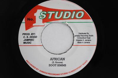 7inch Record ZOOT SIMMS  SOUL DEFENDERS  African  Popcorn Reggae NONE STUDIO ONE 2013 Jamaica Reggae Ska  Dub Used
