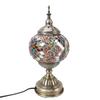 Mosaic Glass Table Lampshade Vintage Bronze Metal Base Handmade Colorful Marrakech Turkish Lampshade