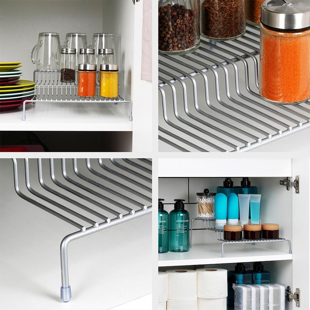 Metal Kitchen Shelf for Countertop, Shelf for Cabinet, Multi-tiered Organizer Stand
