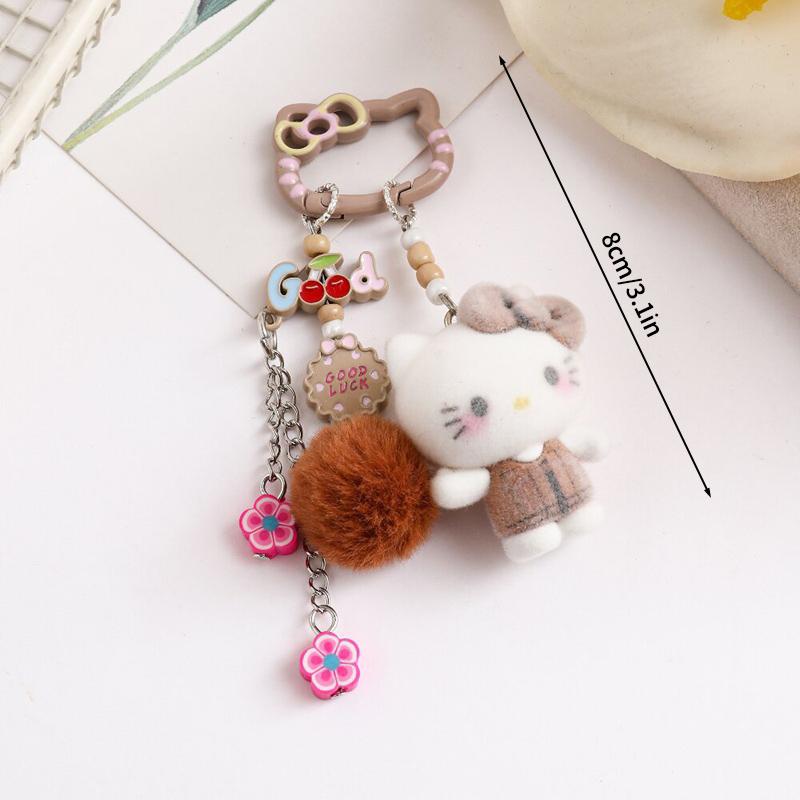 Sanrio Hello Kitty Keychains Cartoon Keyring Hanging Pendant for Backpack Charms on The Phone Bag Ornament Party Gift