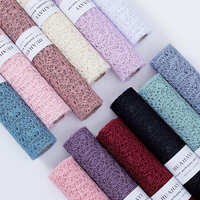 Flower Wrapping Jacquard Mesh Paper for Bouquets - Wild Goose Large Hole Design