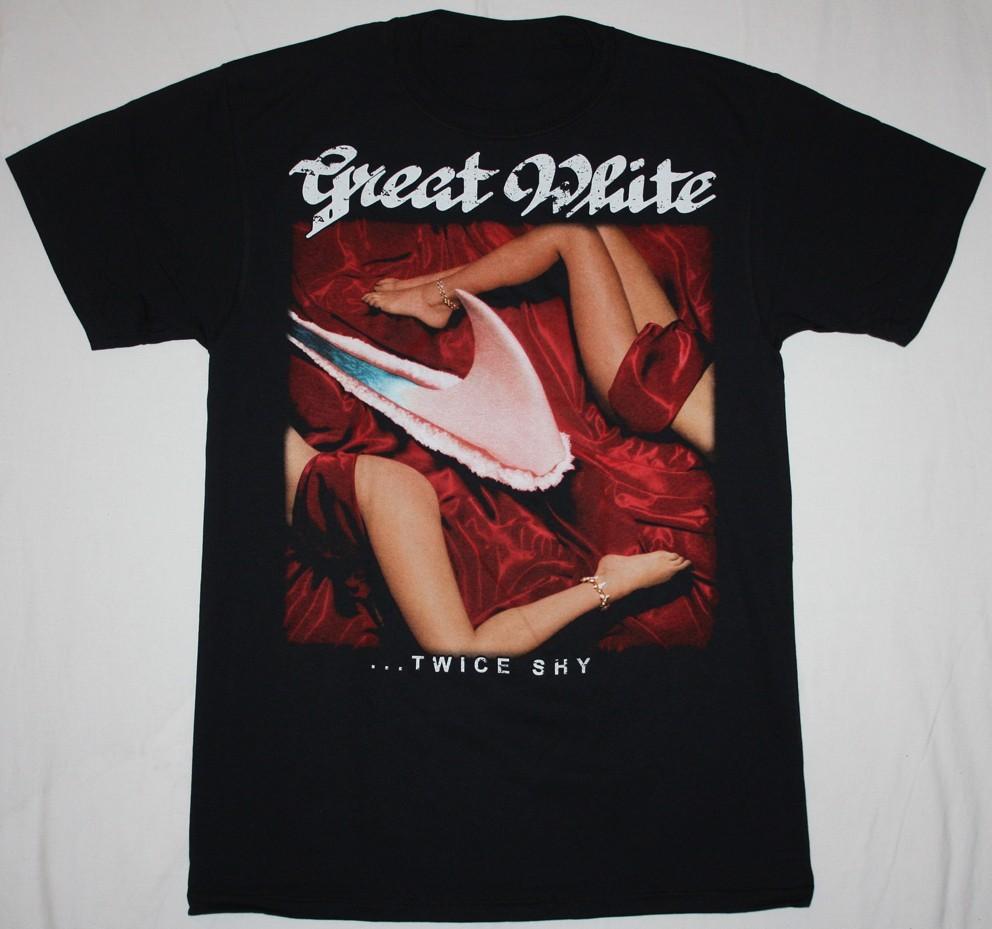 

Vintage Great White Twice Shy#039;89 Tshirt Short All Size S to 5XL NZL526 Unisex T-Shirt XXXXL