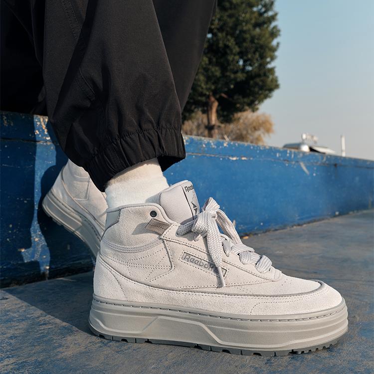 Reebok Club C Geo Mid Pure Grey Women Sneakers 100074482