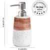 Hand Soap Dispenser, Dish Soap Dispenser for Kitchen, 14.2oz Ceramic Soap Dispenser with Silver Pump, Refillable Soap and Lotion Dispenser, Modern