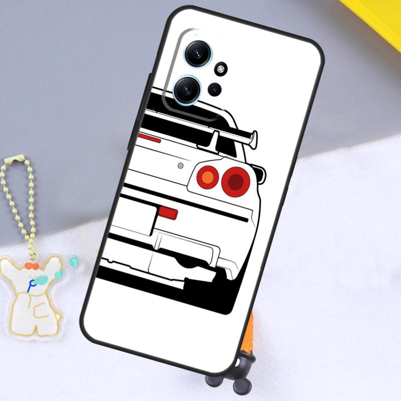 Sports Drift Car Case For Xiaomi Redmi Note 13 14 9 10 11 12 15 Pro Plus Cover For Redmi 13C 15 C 12C 14C 10C
