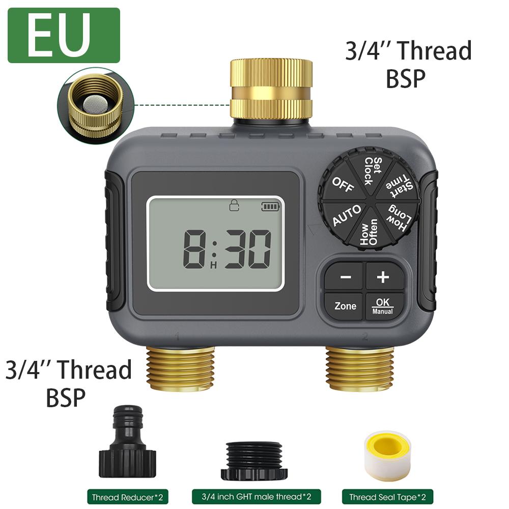 Mini Automatic Watering System Irrigation Timer IPX5 Waterproof Rain Delay Garden Water Controller LCD Display Sprinkler Timer