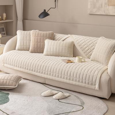 Winter Plüsch Karo Sofa Rutschfestes Kissen Einfach Universell Neues Kissen Sofabezug Überwurfstoff