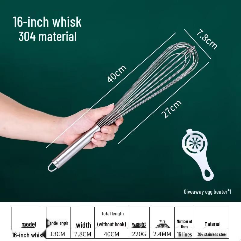 Miaojiayi Stainless Steel Manual Whisk Set