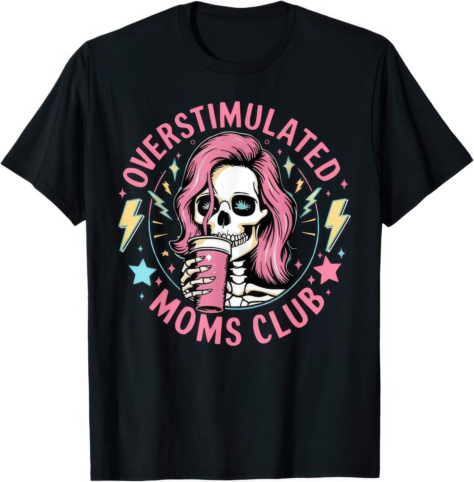 Overstimulated Moms Club T shirt L