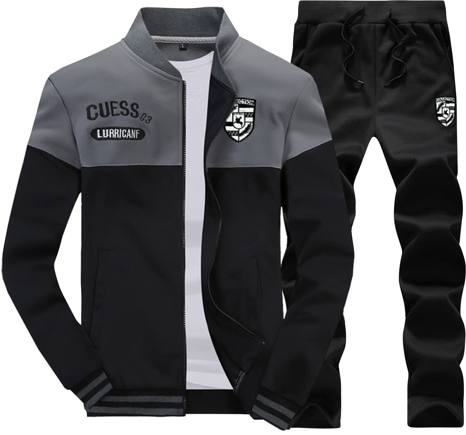 

Спортивный костюм Airby с длинным рукавом, состоящий из толстовки, идеально подходит для и повседневной носки, узкий, идеально подходит для и идеально подходит для делового студента, корейский повседневный и чёрный