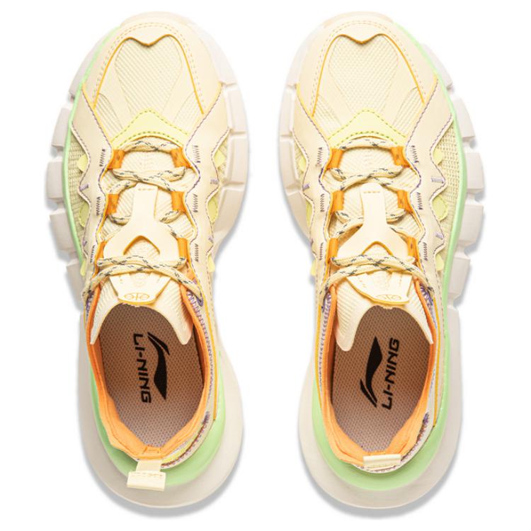 Li Ning Wu Dao 2.3 Comfortable Breathable Shock Absorbing Durable Low Top Lifestyle Casual Shoes Women sneaker Yellow Green White ABCU022-1