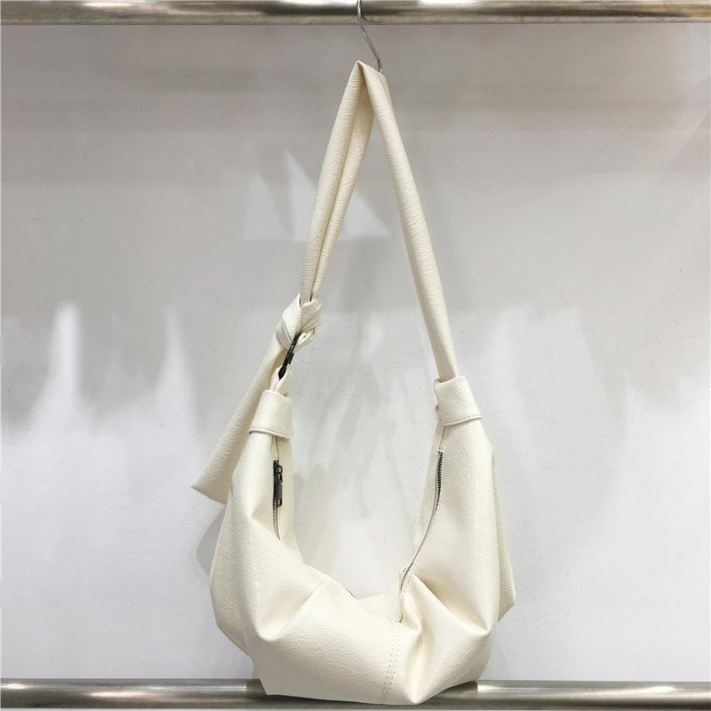 

Ретро повседневная корейская сумка-саше на плечо из мягкой кожи, универсальная, маленькая, грязный шкафчик, сумка-пельмень, складная, большой вместимости, ленивый ветер