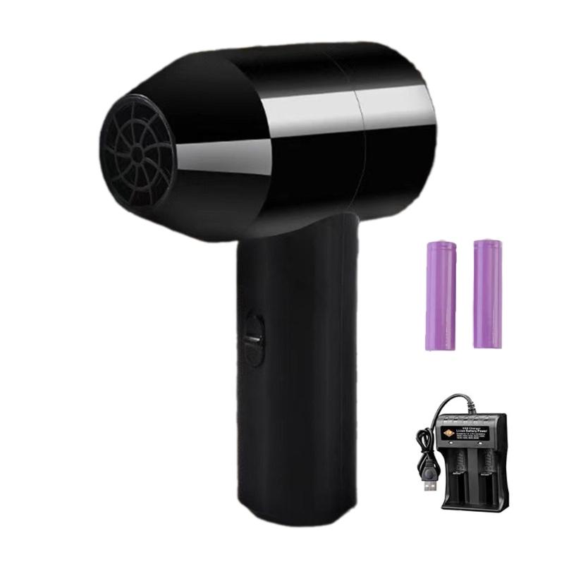 Mini vzduchový ventilátor Air Blower 12V dobíjecí fén 2x 1500mAh baterie