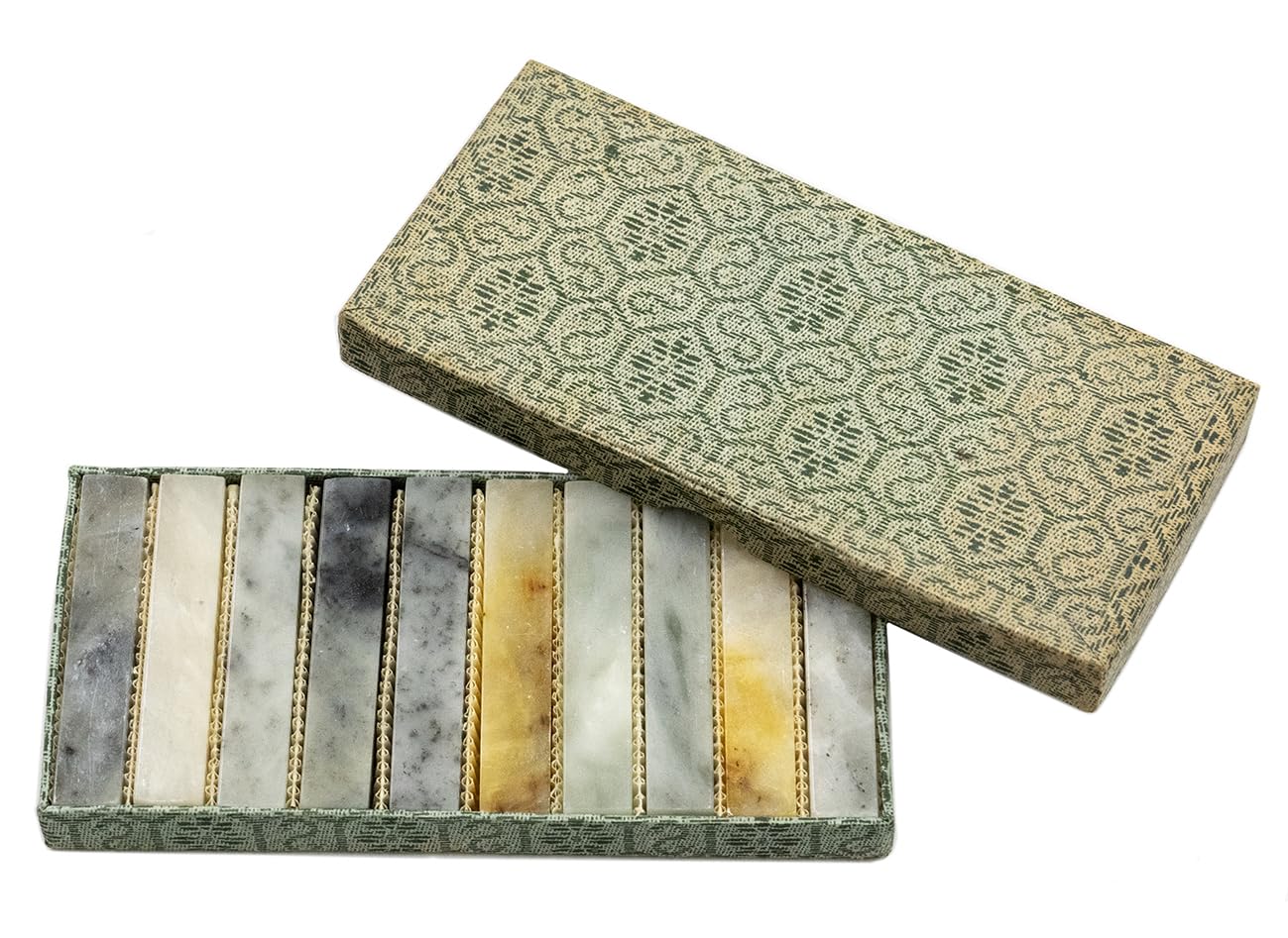 

Kobaido Tenkoku Seal Material, Parin Stone (9mm x 50mm), 0.9cm Square [Set of 10]