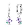 Original 925 Silver Simple Starry Moon Night Zircon Earrings for Women Trending Fashion Jewelry Birthday Gift New In
