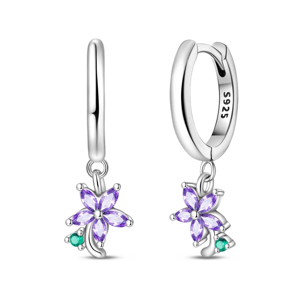 Original 925 Silver Simple Starry Moon Night Zircon Earrings for Women Trending Fashion Jewelry Birthday Gift New In