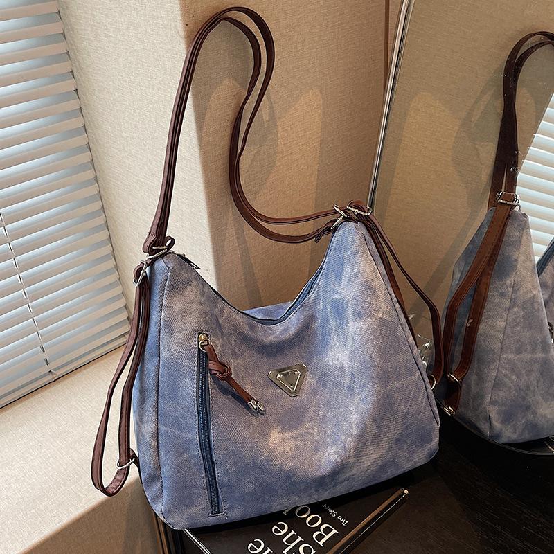 

Вместительная сумка для поездок на работу, модный плечевой рюкзак, женская новинка 2025 года, универсальная сумка-тоут, простая трендовая сумка-мессенджер синий