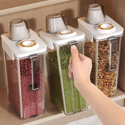 Airtight Sealed Storage Jars , Food,Grade Kitchen for Rice, Flour, Grains and Cereals Preservation