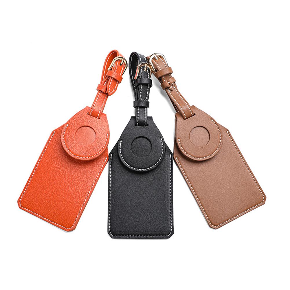 Tracker Cover PU Leather Tracker Protective Case for IOS Locator Brown