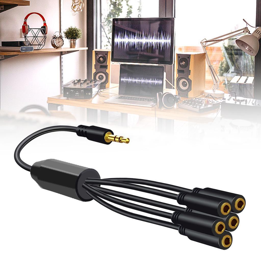 3/4/5/6 Way 3.5mm AUX Cable 1 Male To Multiple Female Connectors Extension Cord AUX Wire Line for R Headphones