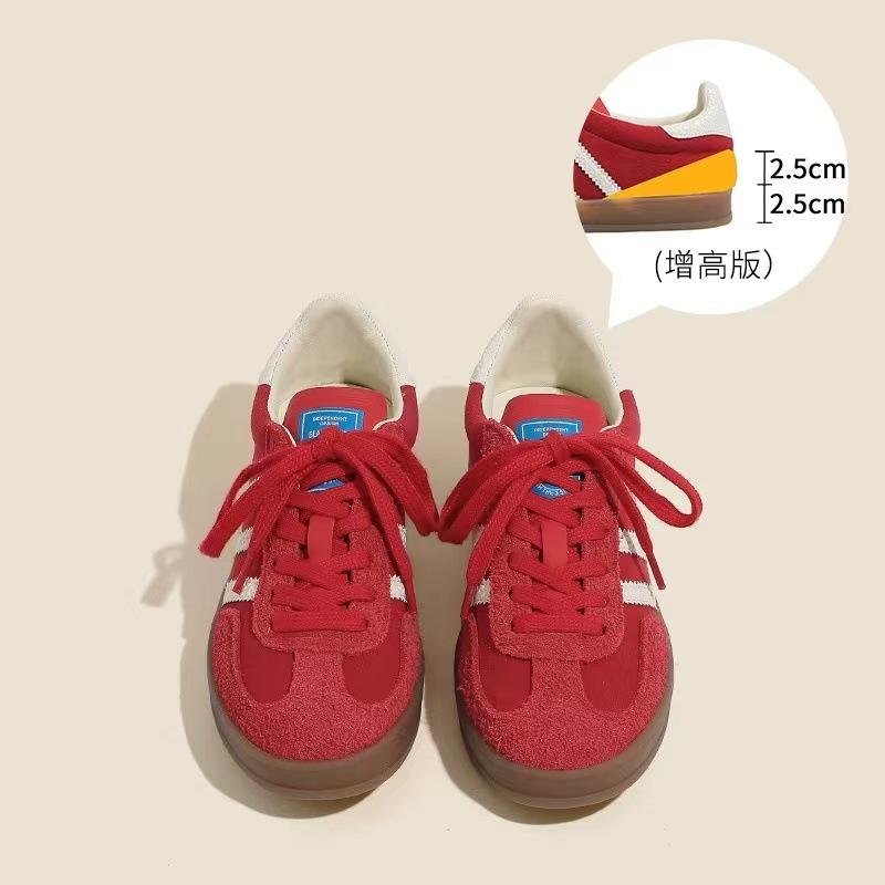Retro style shoes striped lace-up casual women's shoes versatile leather splicing
