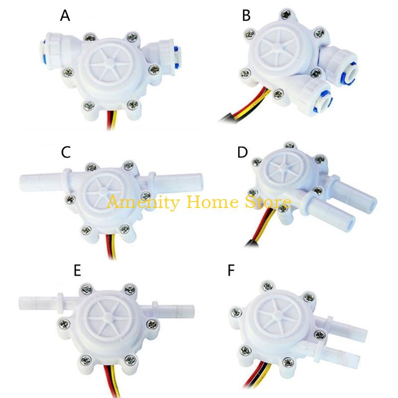 F26C Multiple Styles Flow Sensor Control Meter Flowmeter Counter 0.2-8L/min Water Flow Sensor Switch Drinking Fountain Coffee