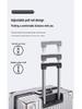Large Capacity Aluminum Frame Travel Suitcase with Combination Lock, Trolley Wheels, and Durable Design for Men and Women.