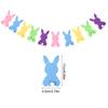 Cute Rabbit Banner Garland Happy Easter Party Hanging Bunting Felt Flags Spring Home Decoration Kids Birthday Party Supplies