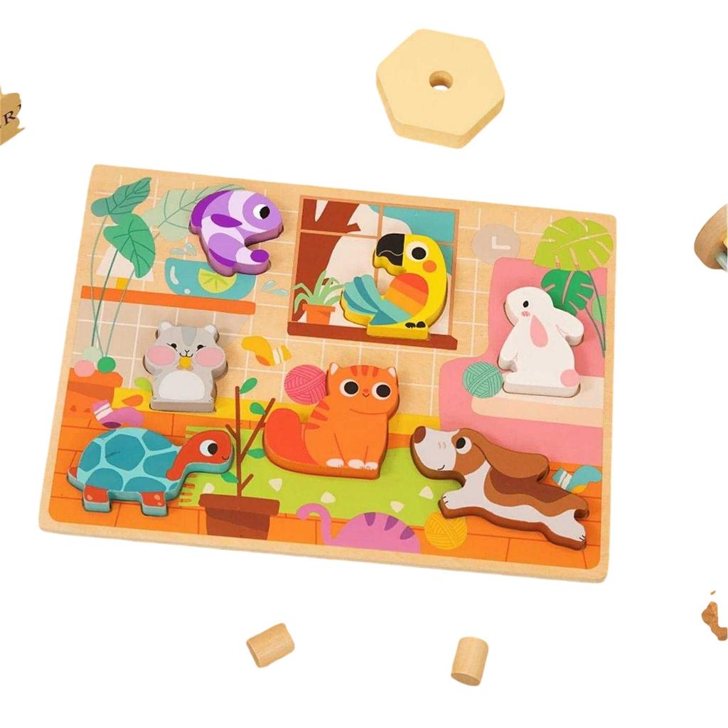 Tooky Toys Toddler Animals Wooden Puzzle