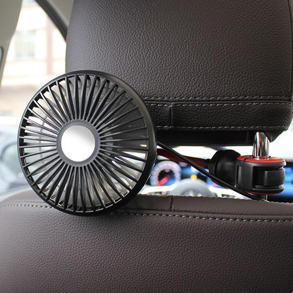 Car Cooling Fan 3 Speeds Powerful Fan For Car With No AC Powerful USB Cooler Gadgets Enhance Air Circulation For Truck Golf Cart