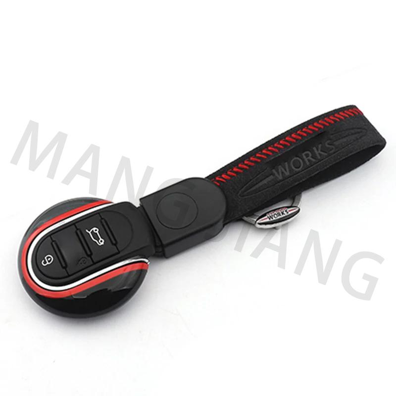 Car Key Case Cover Chain Shell Decorative Protection Fob Holder For Mini Cooper F54 F55 F56 F60 One D S Clubman Accessories