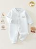 Unisex Baby Cotton Padded Jumpsuit - Thickened for Spring, Autumn & Winter Pajamas & Crawling Outfits