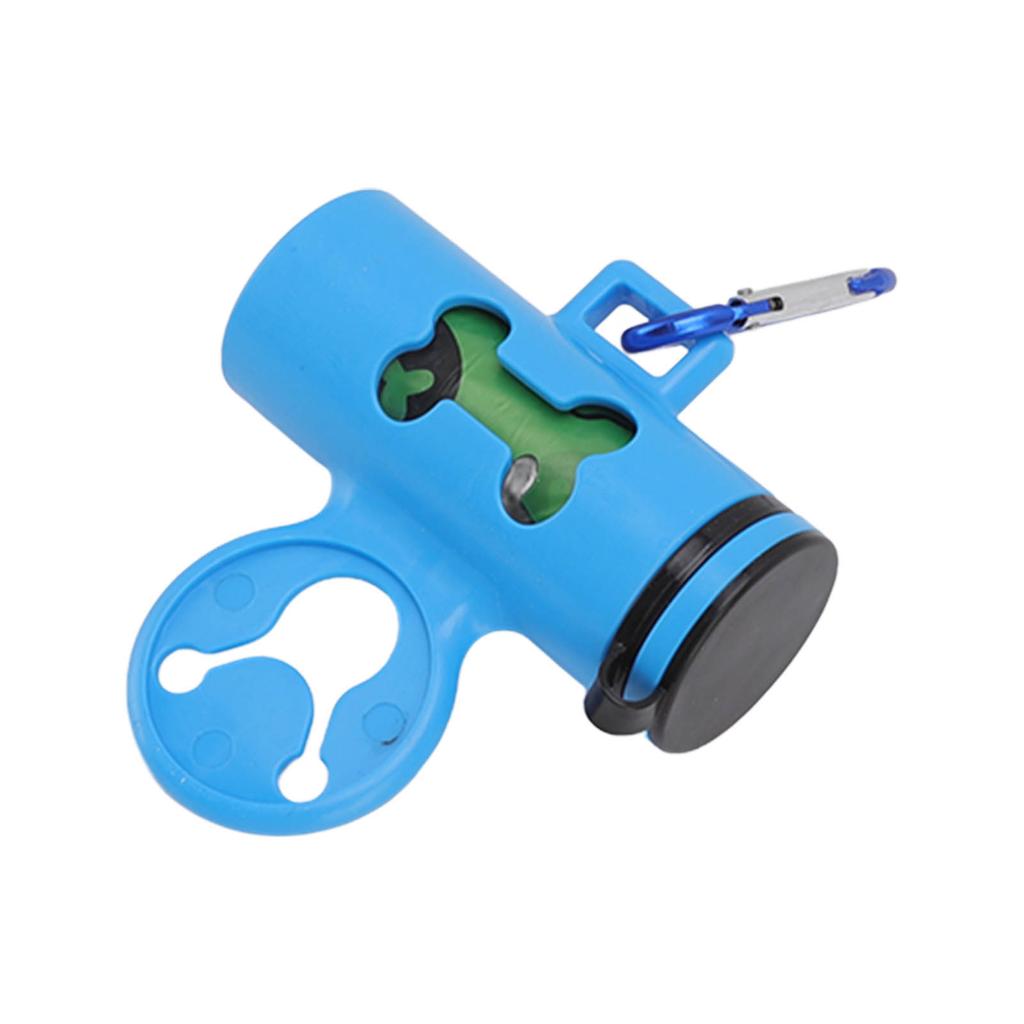 Dog Poop Bag Dispenser Dog Poop Waste Bag Holder Dispenser with Metal Carabiner and 1 Roll of Waste Bags