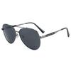 J8588 Ultra-Light European Aviator Sunglasses: Men's Large Frame Polarized UV Protection for Driving and Fishing.