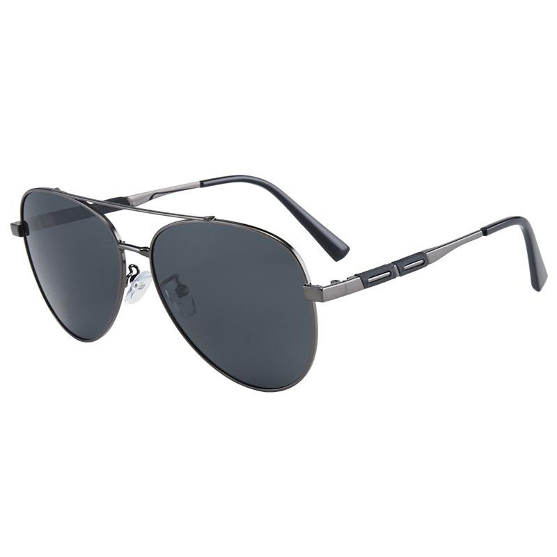 J8588 Ultra-Light European Aviator Sunglasses: Men's Large Frame Polarized UV Protection for Driving and Fishing.