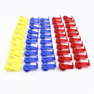 50 peças conector de cabo terminal de bloqueio rápido Red22-18AWG 20 peças Blue18-14 AWG 20 peças Yellow12-10AWG 10 peças terminais para fio