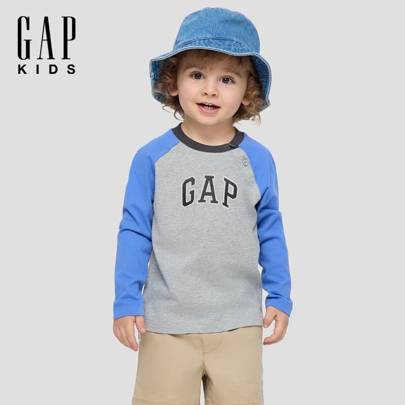GAP Unisex Toddler Logo Print Raglan Long-Sleeve T-Shirt