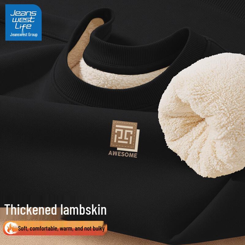 Jeanswest Life Herren Fleecegefüttertes Rundhals-Sweatshirt