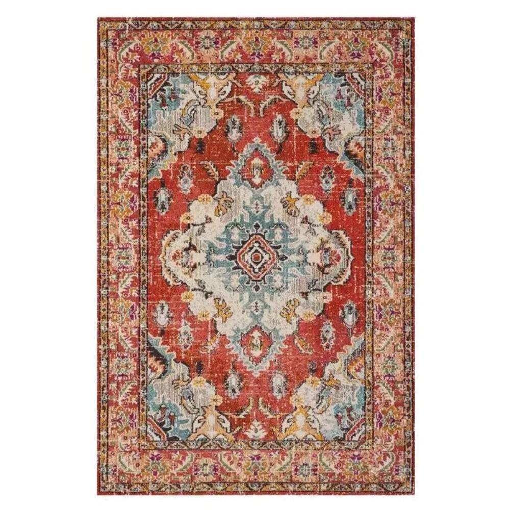 

Bohemian-Style Geometric Long Strip Carpet Coffee Table Modern Minimalist Bedroom Non-Slip Floor Mat Home Decoration 40x120cm 16x47inch