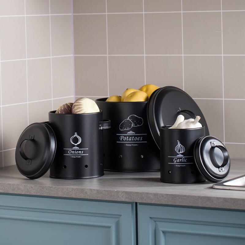 Iron Art Vegetable Storage Bucket Set