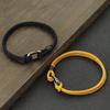 Handmade Adjustable Alloy Braided Milanese Rope Oval Chain Spring Buckle Bracelet Gift Armband Jewelry for Men Women Students