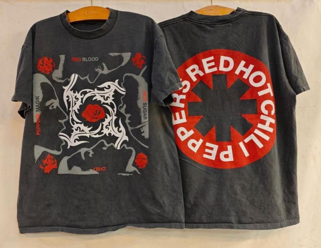 Vintage Red Hot Chili Peppers 1992 Blood Sugar Sex Magik Band Sz.L Shirt REPRINT
