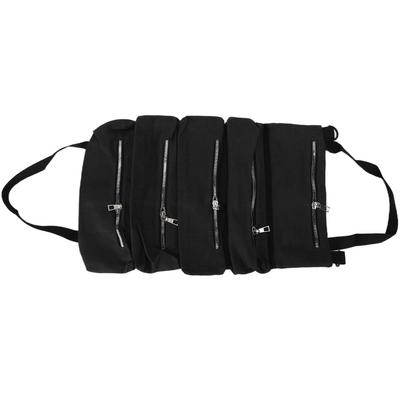 Tool Storage Bag Canvas Foldable Zipper Design Lightweight and Durable High Capacity Tool Roll Up